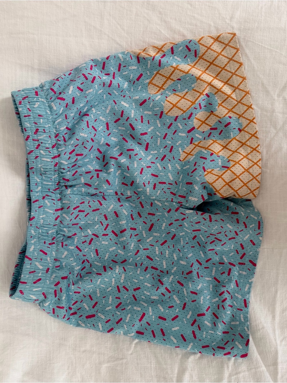 Baseball Lifestyle 101 Ice Cream Print Blue Swim Shorts - Picture 2 of 3